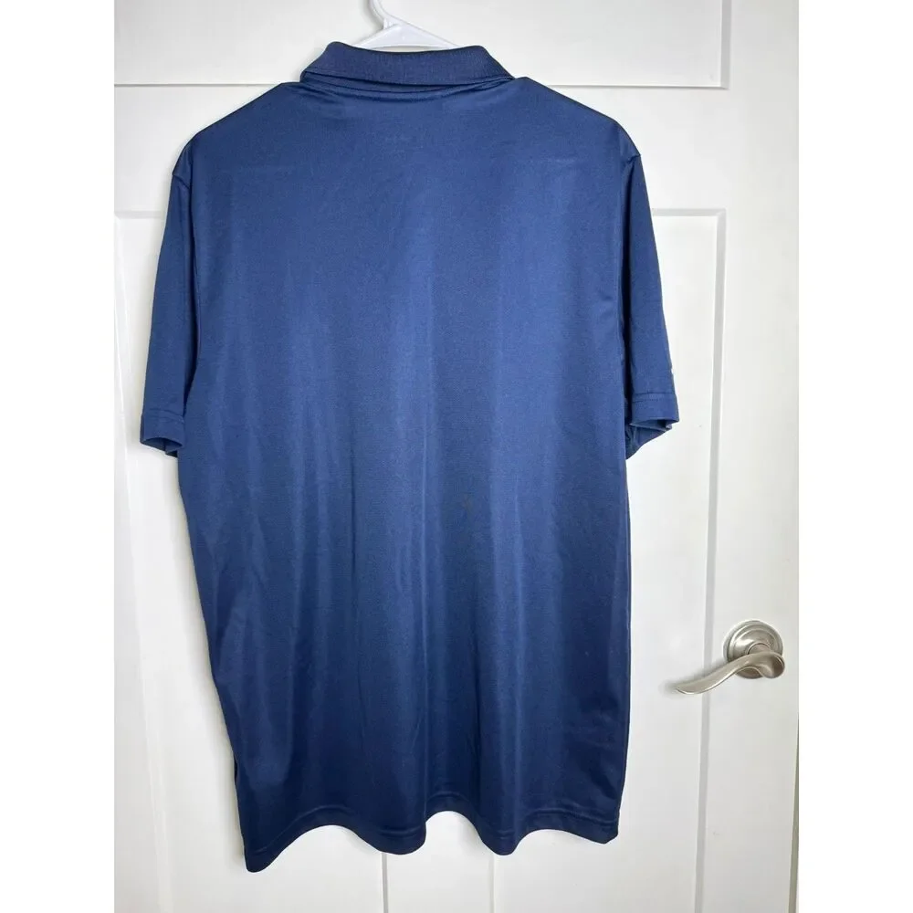 Adidas Golf Polo Men's L Navy Blue Dodge Chrysler Jeep Ram Logo Shirt